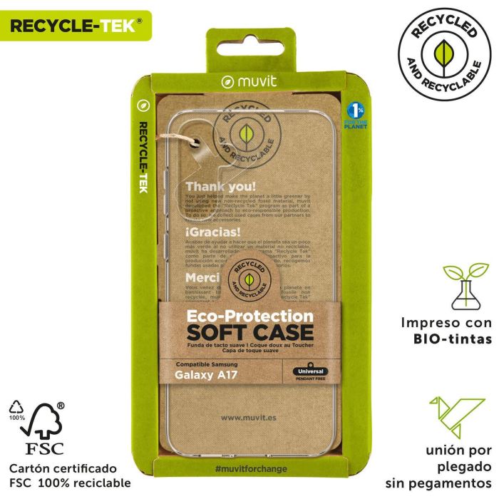 muvit for change funda compatible con Samsung Galaxy A17 transparente 3 muvit for change funda compatible con Samsung Galaxy A17 transparente 3