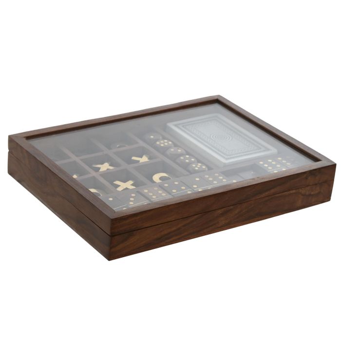 Juego Colonial DKD Home Decor Marron Dorado 16.5 x 3.5 x 22 cm Set de 5 1