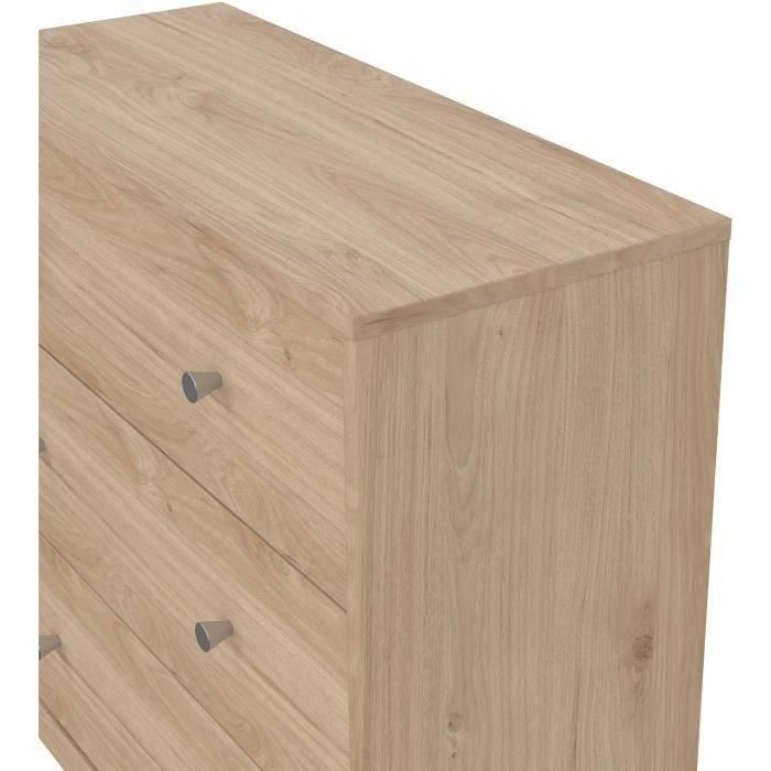 Cómoda OREGON 3 cajones - Decoración roble - L 72 x P 30 x H 68 cm - TVILUM 4 Cómoda OREGON 3 cajones - Decoración roble - L 72 x P 30 x H 68 cm - TVILUM 4