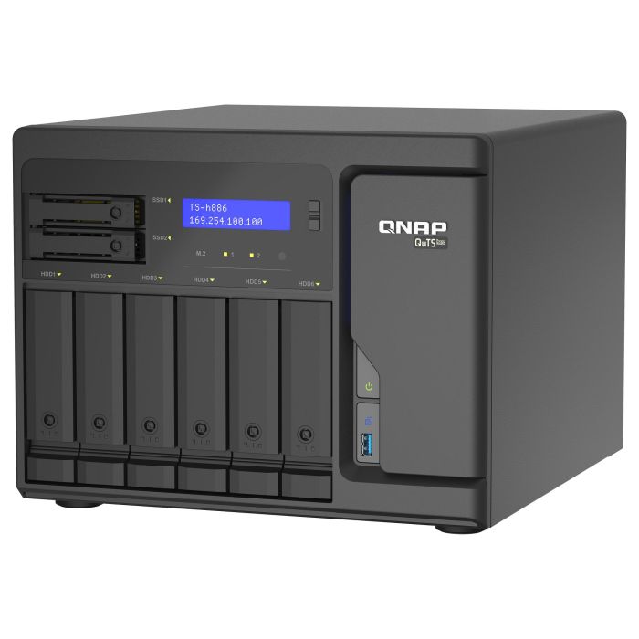 Qnap Servidor NAS TS-H886-D1602-8G 8 Bahías 4x2.5GbE 4