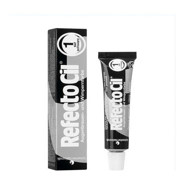 Refectocil Tinte Cejas y Pestañas Negro Puro #1 15 ml - Profesional, Cubre Canas, Resistente al Agua y Manchas, Duración 6 Semanas 1