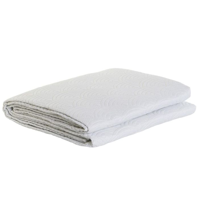 Colcha Oriental DKD Home Decor Blanco 260 x 1 x 180 cm Colcha Oriental DKD Home Decor Blanco 260 x 1 x 180 cm
