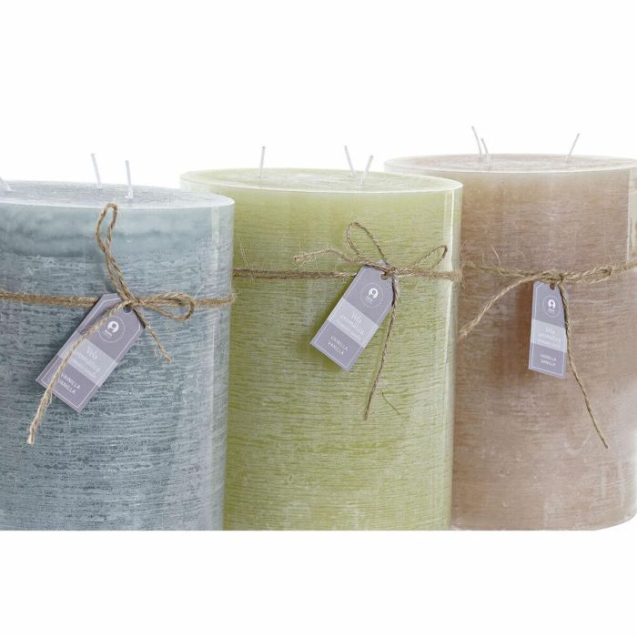 Vela Basicos DKD Home Decor Marron Verde 14.5 x 20 x 14.5 cm (3 Unidades) 2 Vela Basicos DKD Home Decor Marron Verde 14.5 x 20 x 14.5 cm (3 Unidades) 2