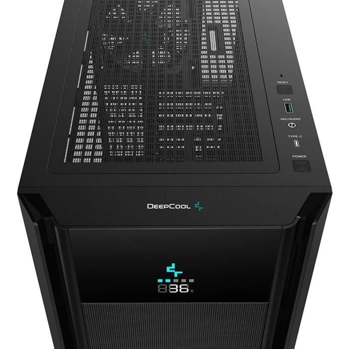 Caja de PC sin fuente de alimentación - DEEPCOOL CH510 Mesh Digital (Negro) - Torre media - Formato E-ATX 4