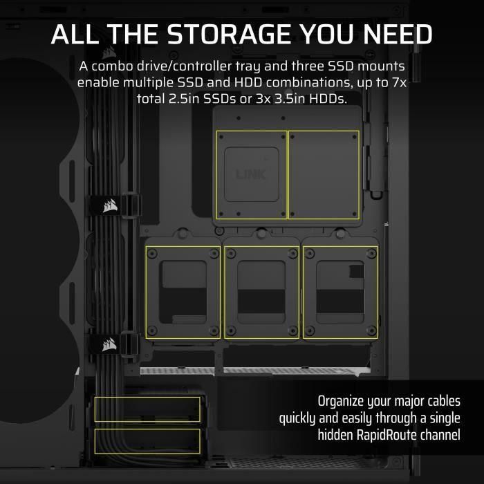 Corsair 5000T Caja PC Gaming Semitorre ATX de Alto Rendimiento, Paneles Vidrio Templado Negro, Compatible con USB-C 5 Corsair 5000T Caja PC Gaming Semitorre ATX de Alto Rendimiento, Paneles Vidrio Templado Negro, Compatible con USB-C 5