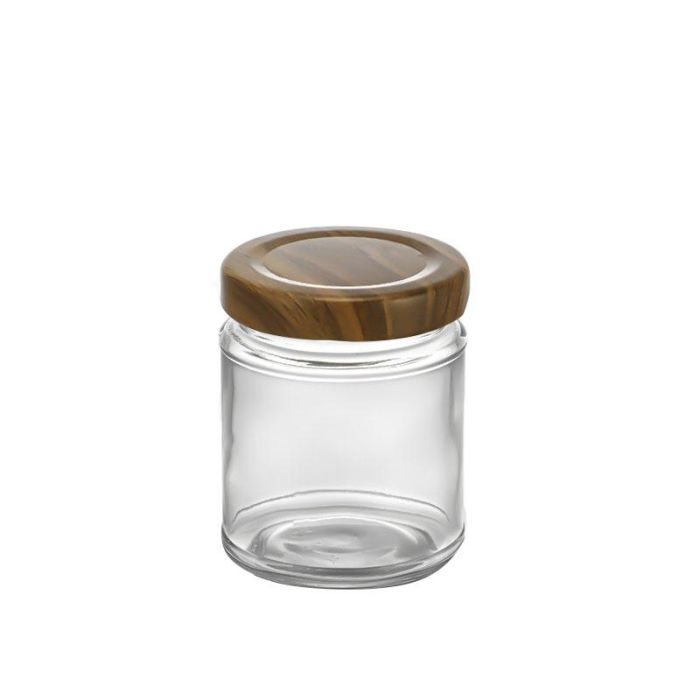 Bote de vidrio multiusos Wood 250 cc - La Mediterranea por Inde (24 Unidades) 2 Bote de vidrio multiusos Wood 250 cc - La Mediterranea por Inde (24 Unidades) 2