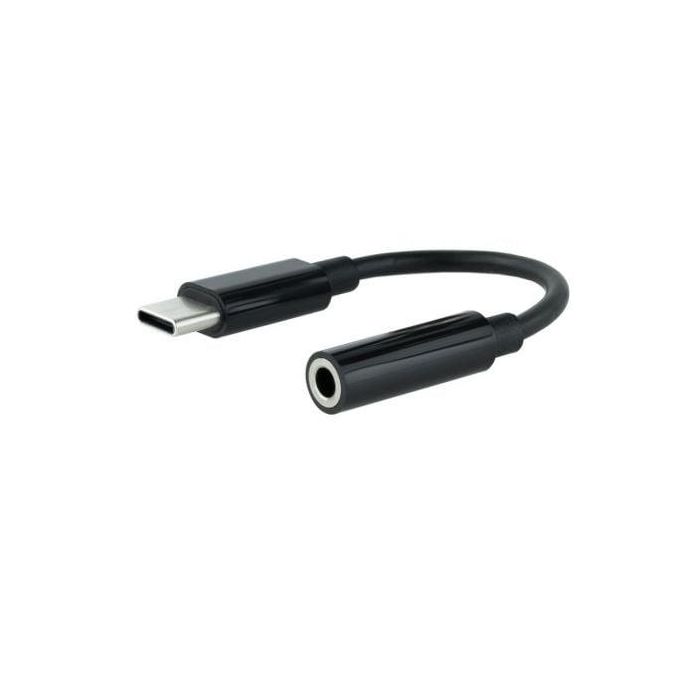 Adaptador USB-C a Jack 3.5 mm NANOCABLE 10.24.1205 11 cm Negro Adaptador USB-C a Jack 3.5 mm NANOCABLE 10.24.1205 11 cm Negro