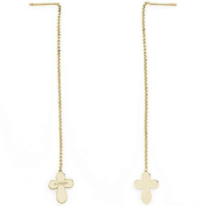 Pendientes Mujer Amen CROCE GOLD Plata de ley 925