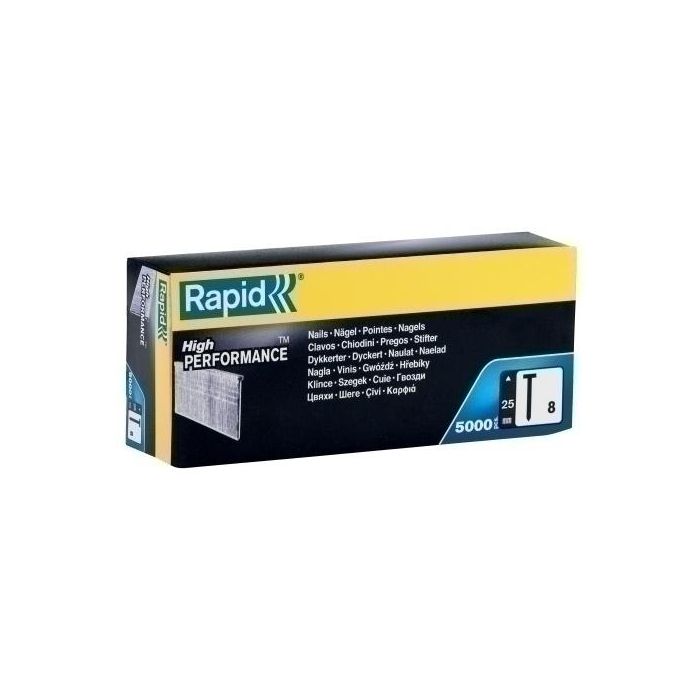 Clavo Rapid Clavadora 8/ 25 Mm. Galvanizadas Caja De 5000