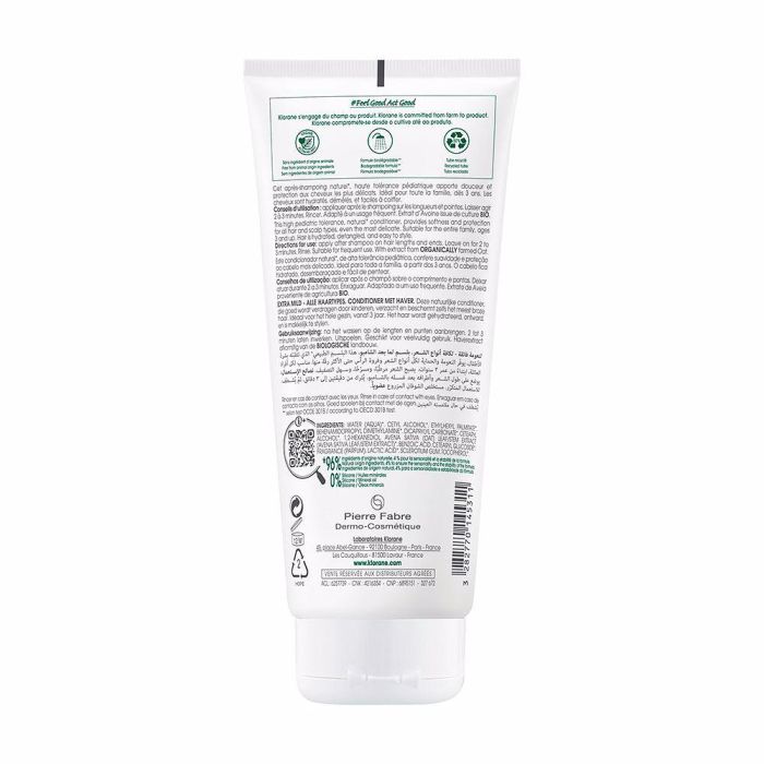 Klorane ULTRA-GENTLE Acondicionador Suavizante con Leche de Avena 200 ml 1