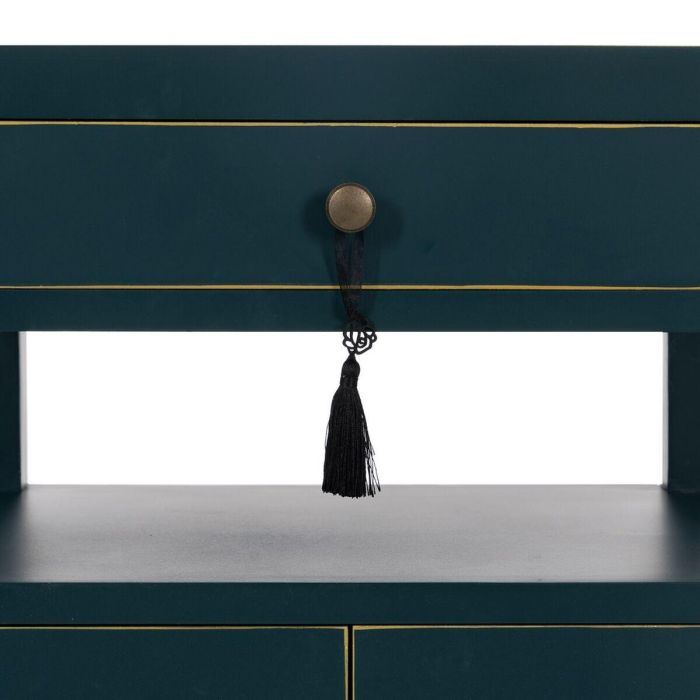 Mesita de Noche ORIENTE Azul Madera MDF 50 x 40 x 66 cm 5 Mesita de Noche ORIENTE Azul Madera MDF 50 x 40 x 66 cm 5