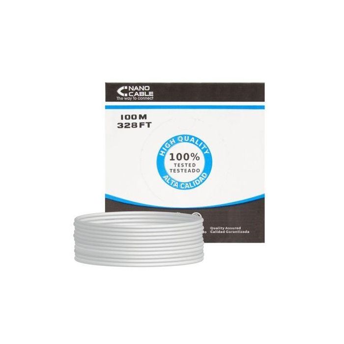Nano Cable 10.20.0902 Bobina de Cable RJ45 FTP Cat.6 100 metros Gris 0 Nano Cable 10.20.0902 Bobina de Cable RJ45 FTP Cat.6 100 metros Gris 0