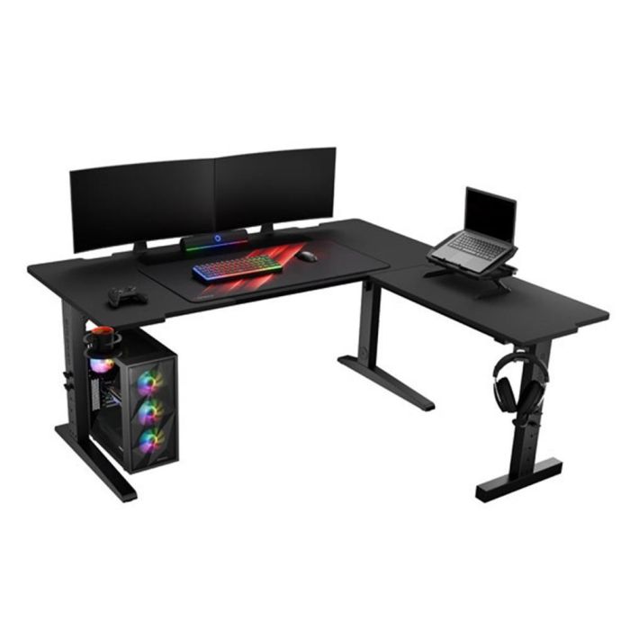 GENESIS NDS-2295 Escritorio Gaming Holm Modular Corner Negro, Ajustable en Altura 70-90cm, Iluminación LED RGB, Ergonómico 0 GENESIS NDS-2295 Escritorio Gaming Holm Modular Corner Negro, Ajustable en Altura 70-90cm, Iluminación LED RGB, Ergonómico 0