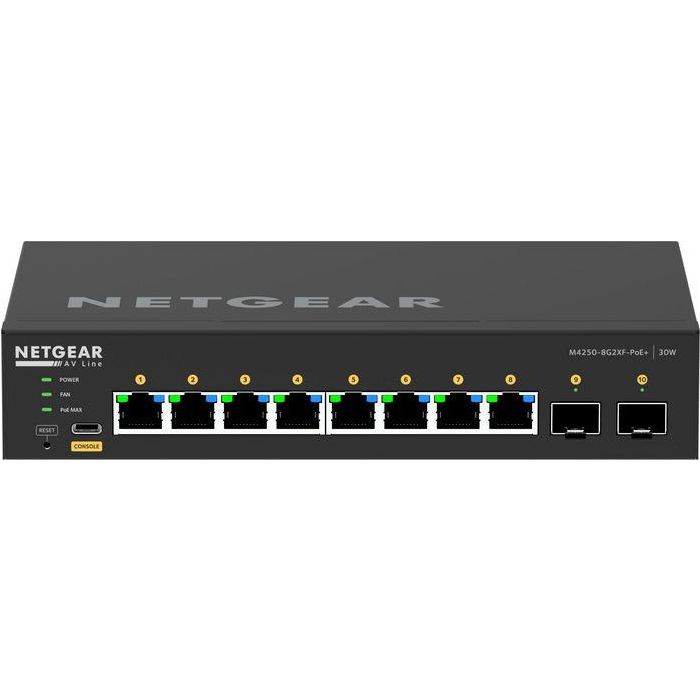 NETGEAR GSM4210PX-100EUS Switch Gigabit Ethernet Gestionado PoE+ 220W 8 Puertos 6