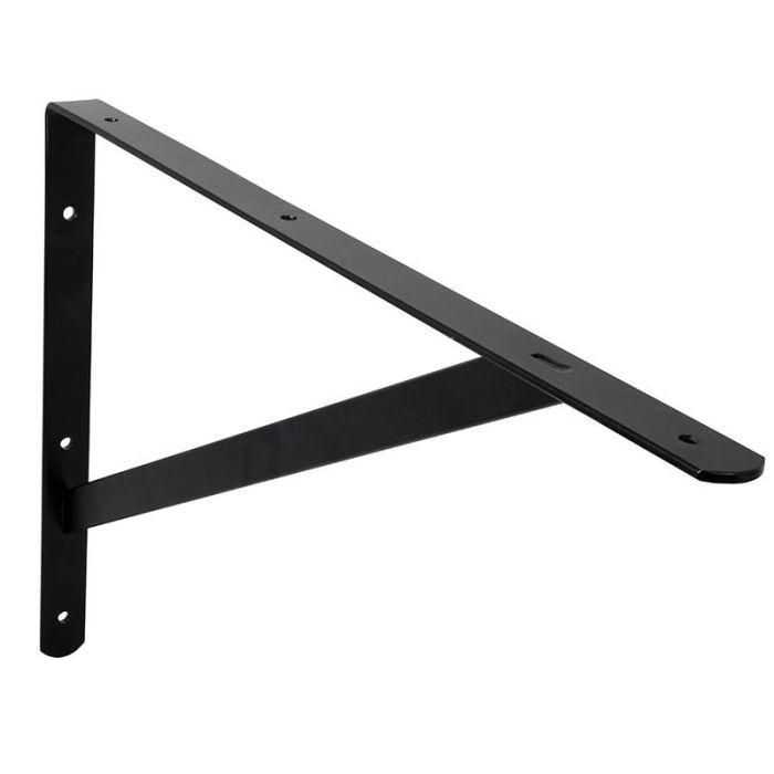 Herrajes Alk Escuadra Refuerzo Dory Acabado Negro Ancho Externo 500