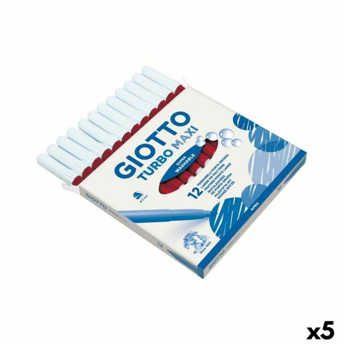 Set de Rotuladores Giotto Turbo Maxi Rojo (5 Unidades) Set de Rotuladores Giotto Turbo Maxi Rojo (5 Unidades)