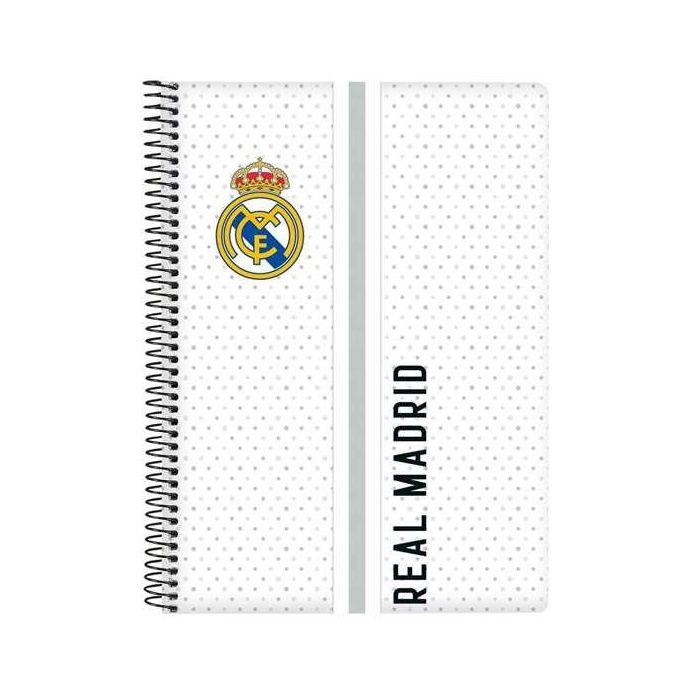 Cuaderno Espiral Safta Cuarto 80 Hojas 60 gr Cuadro 4 mm Tapa Extradura Real Madrid 1 Equipacion 24-25 Cuaderno Espiral Safta Cuarto 80 Hojas 60 gr Cuadro 4 mm Tapa Extradura Real Madrid 1 Equipacion 24-25