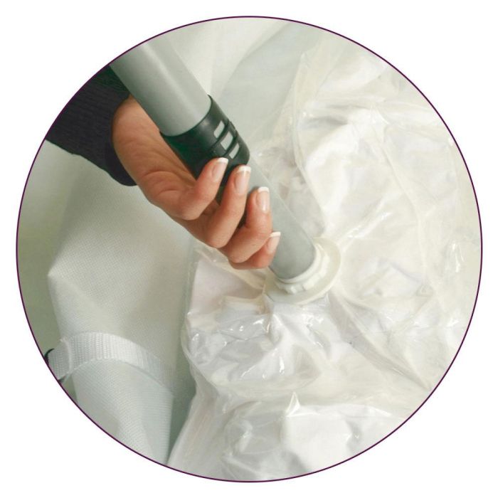 Je cherche une Idee Bolsa Aspirado Vacío Compresión 50x70 cm, Reduce hasta 75% Volumen, Protege de Polvo e Insectos 4