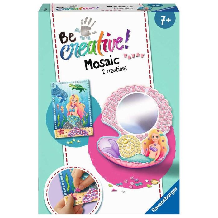 Ravensburger Caja Mosaico de Sirena para Decorar 2 Objetos Fácilmente - A partir de 7 años 0 Ravensburger Caja Mosaico de Sirena para Decorar 2 Objetos Fácilmente - A partir de 7 años 0