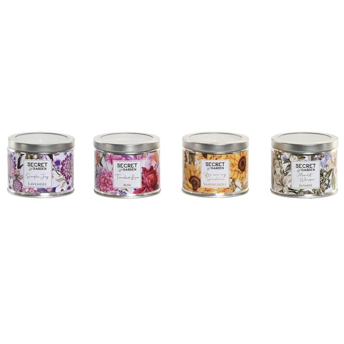 DKD Home Decor Fl25 Vela Shabby Floral Amarillo Rosa Surtida 120g, Fragancia Rosa/Sándalo/Jazmín/Lavanda, 20h, 7x6x7cm, Pack 12 DKD Home Decor Fl25 Vela Shabby Floral Amarillo Rosa Surtida 120g, Fragancia Rosa/Sándalo/Jazmín/Lavanda, 20h, 7x6x7cm, Pack 12