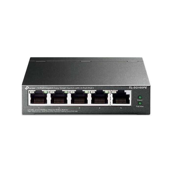 TP-LINK 5-Port Gigabit Easy Smart Switch with 4-Port PoE+ TP-LINK 5-Port Gigabit Easy Smart Switch with 4-Port PoE+
