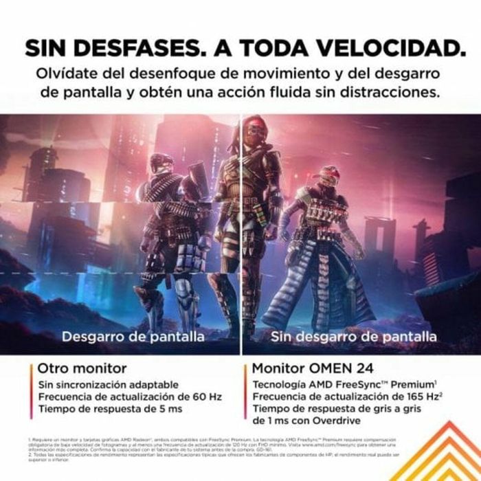 HP OMEN 24 Monitor Gaming 23.8 pulgadas FHD 165Hz para Juegos de Alto Rendimiento, Colores Vibrantes y Diseño Elegante 19