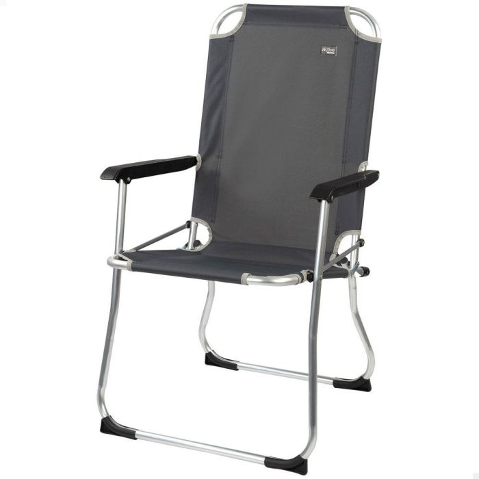 Silla Plegable para Camping Aktive Gris oscuro 45 x 91 x 47 cm (6 Unidades) 4 Silla Plegable para Camping Aktive Gris oscuro 45 x 91 x 47 cm (6 Unidades) 4