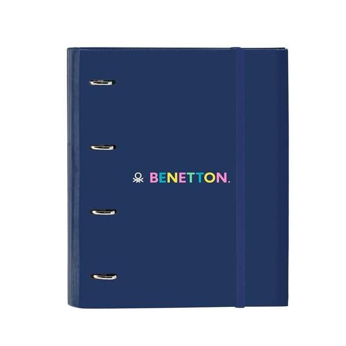 Carpeta de anillas Benetton Cool Azul marino 27 x 32 x 3.5 cm Carpeta de anillas Benetton Cool Azul marino 27 x 32 x 3.5 cm