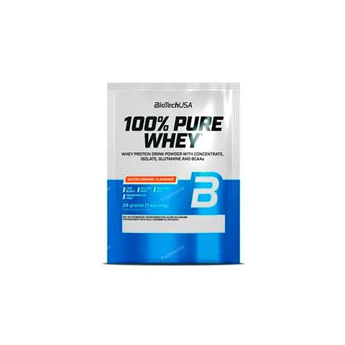 BIOTECHUSA 100% Pure Whey Caramelo Salado - Batido de Proteínas 28g