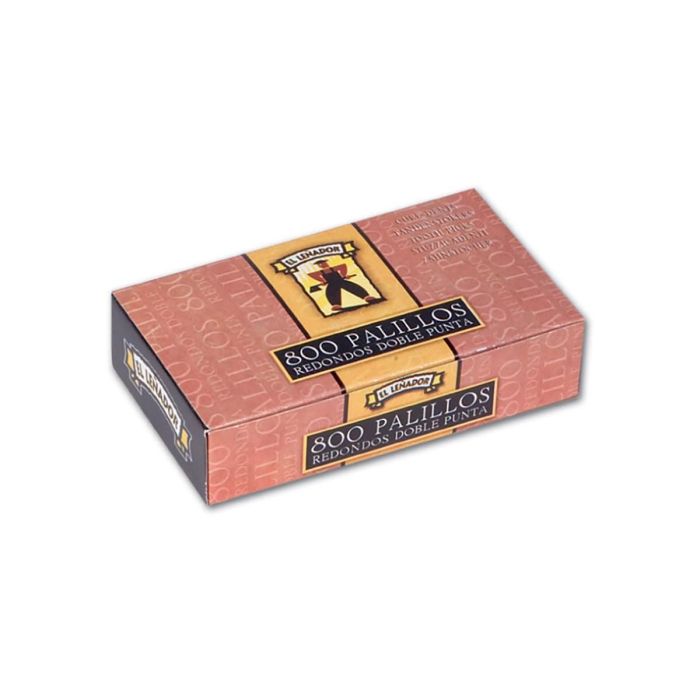 El leñador Palillos Redondos de Madera Doble Punta con Caja de Cartón, 800 Unidades por Estuche, Pack de 12