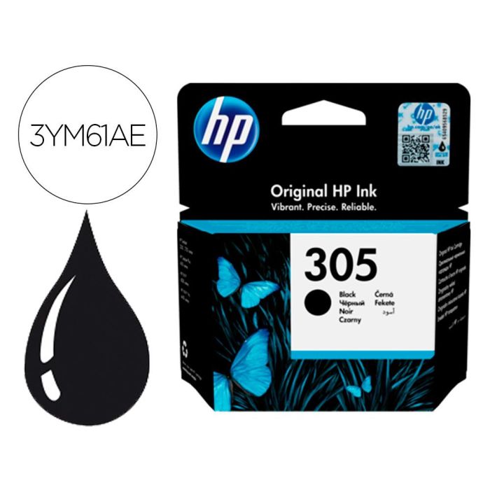 Hp Tinta Negro Deskjet 2300, 2700 Serie, Plus 4100, Envy 6000, Pro 6400, 4210E Nº 305