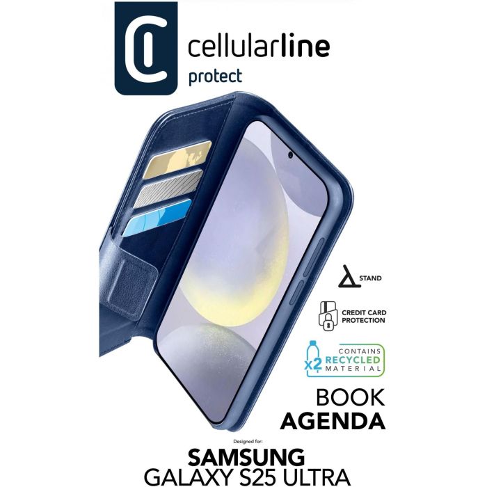 Cellularline Book Agenda 2 Case fr Samsung S25 Ultra Blue 3 Cellularline Book Agenda 2 Case fr Samsung S25 Ultra Blue 3