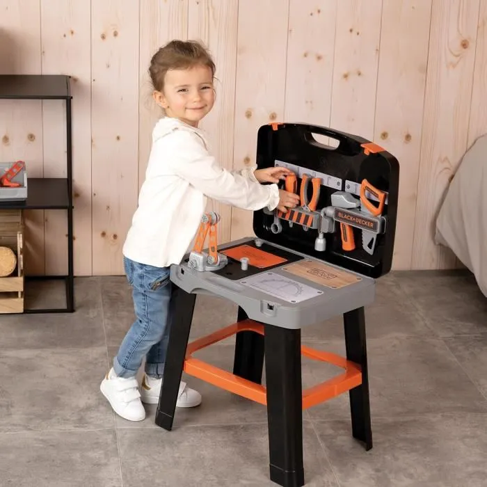Smoby SMO3032163607342 Bricolo Smart Workbench Juego de Imitación Banco de Trabajo con 33 Accesorios 3