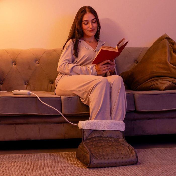 Calientapiés Cecotec HeatConfort FootWarmer Negro Gris 4 Calientapiés Cecotec HeatConfort FootWarmer Negro Gris 4