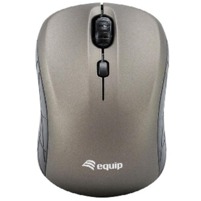 Equip Ratón Óptico Inalámbrico RF Mini 1600 DPI Ambidextro Gris 2 Botones con Rueda y Nano Receptor USB