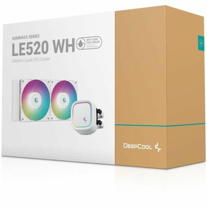 Deepcool LE520 Kit Refrigeración Líquida CPU Blanco ARGB 2 Ventiladores 120mm 220W TDP Intel LGA1700 AMD AM5 17 Deepcool LE520 Kit Refrigeración Líquida CPU Blanco ARGB 2 Ventiladores 120mm 220W TDP Intel LGA1700 AMD AM5 17