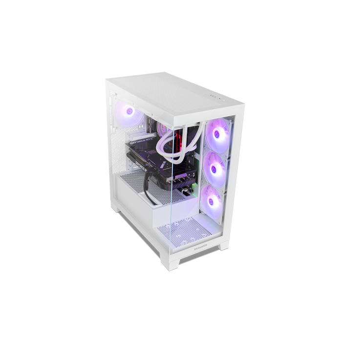 NOX Hummer Glock Midi Tower Blanca Caja PC Semitorre Cristal Templado Gaming 2