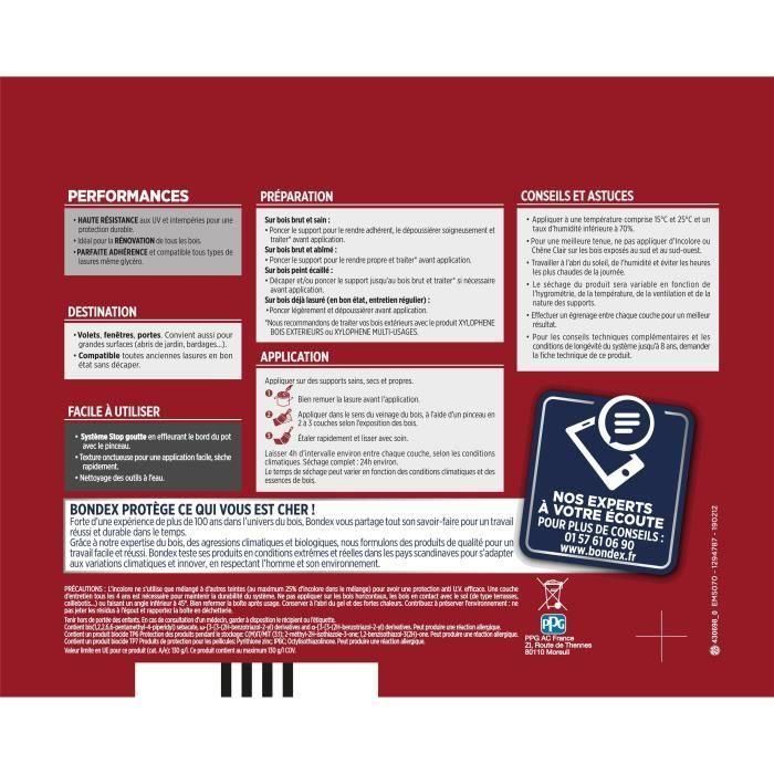 tinte para madera de muy alta protección 8 años roble oscuro 2,5L Bondex 4 tinte para madera de muy alta protección 8 años roble oscuro 2,5L Bondex 4