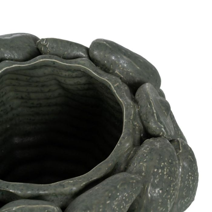 Jarrón Verde Cerámica Decoración 31,50 X 31,50 X 23 cm