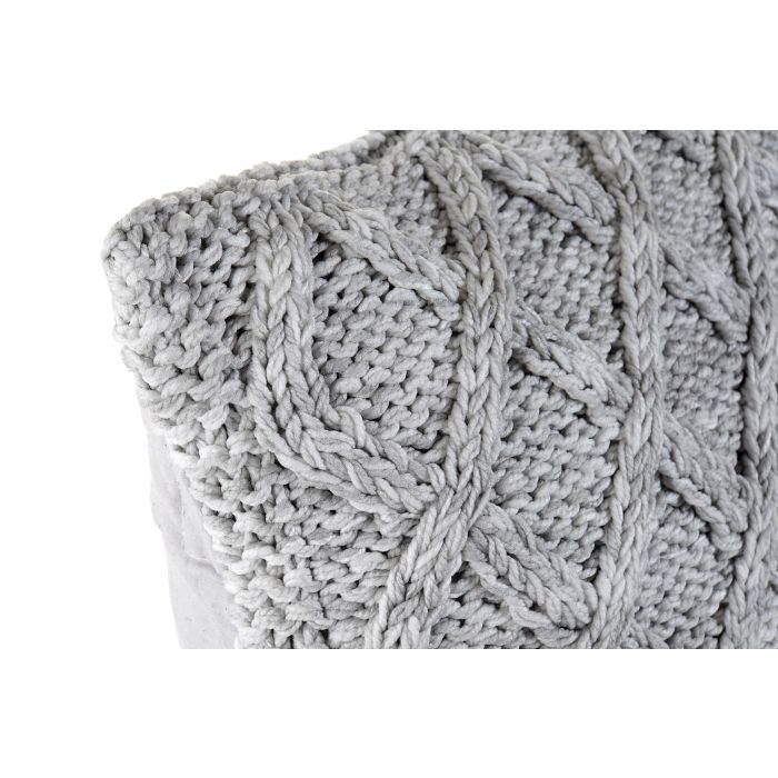 DKD Home Decor Cojin Gris Claro 10 x 45 x 45 cm (4 Unidades) Algodon Poliester 1