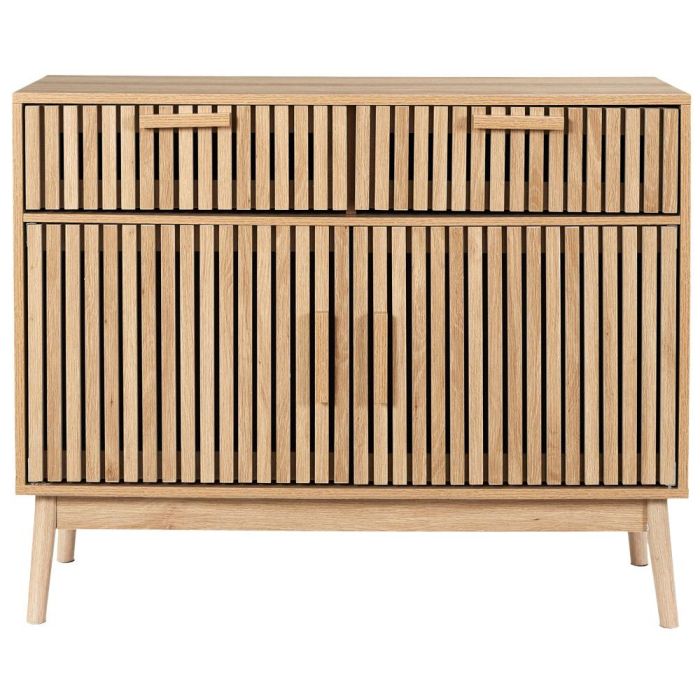 Home Deco Factory Klaus Aparador Almacenamiento, 2 Puertas y 2 Cajones, Mueble Comedor o Dormitorio, MDF Patas Pino Natural 100x35x80 cm 3 Home Deco Factory Klaus Aparador Almacenamiento, 2 Puertas y 2 Cajones, Mueble Comedor o Dormitorio, MDF Patas Pino Natural 100x35x80 cm 3