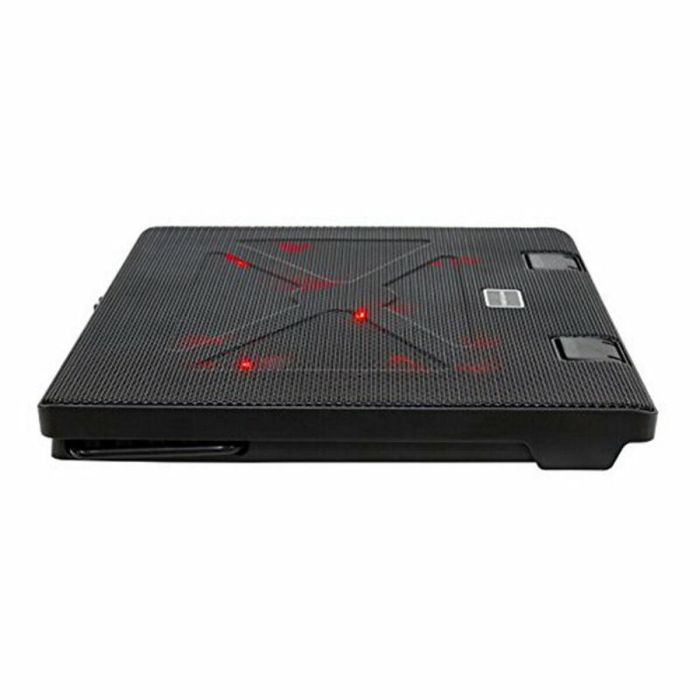 Mars Gaming Base Refrigeración Portátil MNBC2 para Gaming, 5 Ventiladores, LED Rojo, Hasta 17.3", USB 2.0 5