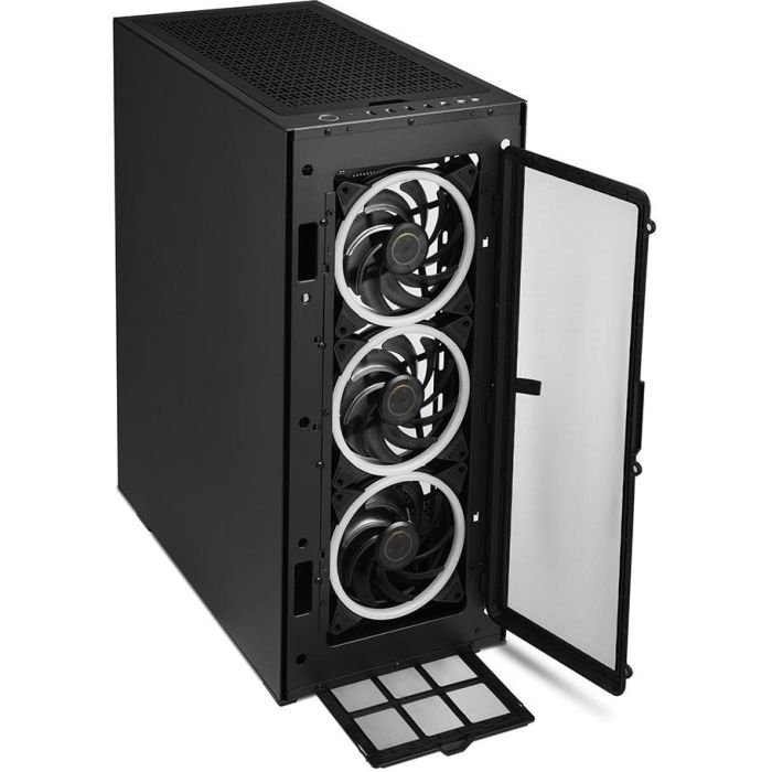 Sharkoon REV300 Torre Gaming E-ATX de Alto Rendimiento con 7 Ventiladores PWM, Panel Frontal Rejilla y Cristal Templado Negro 8 Sharkoon REV300 Torre Gaming E-ATX de Alto Rendimiento con 7 Ventiladores PWM, Panel Frontal Rejilla y Cristal Templado Negro 8