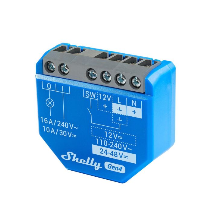 Shelly 1 Gen4 Relais Inteligente 1 Canal 16A WLAN Matter Zigbee Bluetooth 5