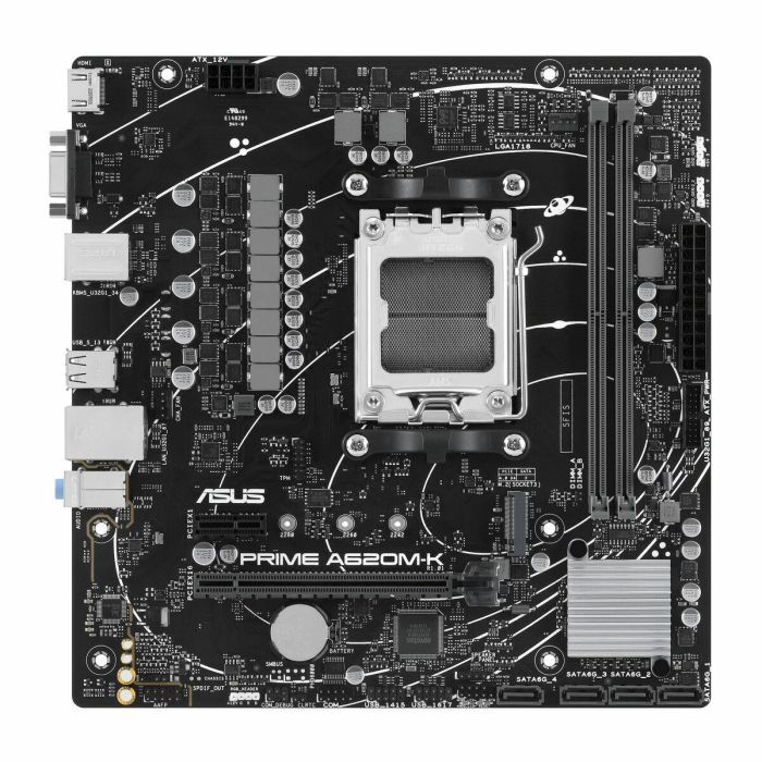 ASUS PRIME A620M-K AMD A620 Zócalo AM5 micro ATX ASUS PRIME A620M-K AMD A620 Zócalo AM5 micro ATX