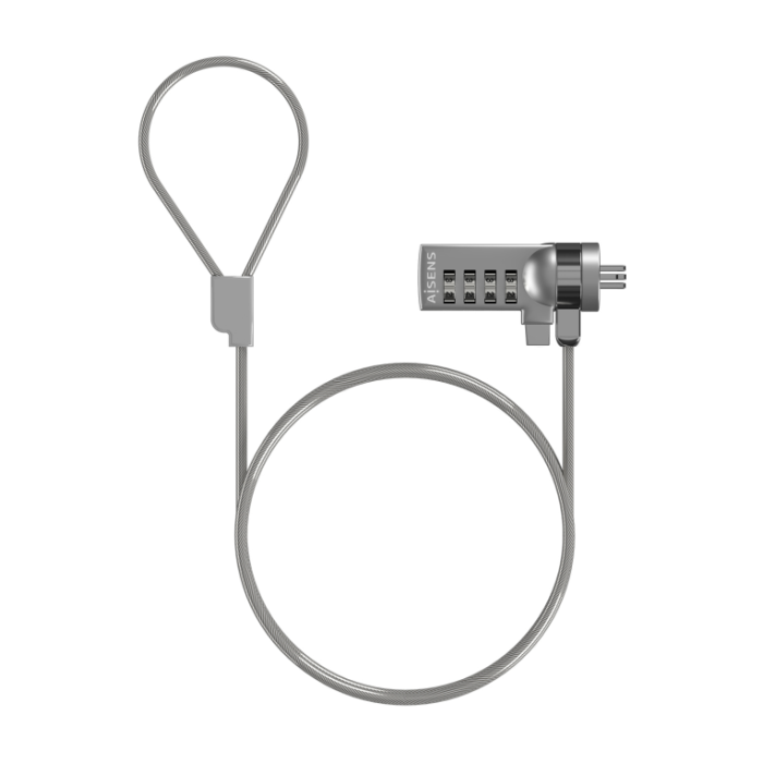 Cable de Seguridad para Portátiles Aisens ASLK-D40N01-SL/ 1.5m Cable de Seguridad para Portátiles Aisens ASLK-D40N01-SL/ 1.5m
