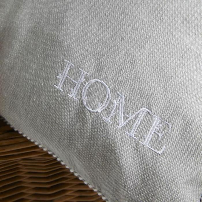 Cojín - HOY - CHARME - Chambray x Petite broderie Capucine - 40 x 40 cm 3 Cojín - HOY - CHARME - Chambray x Petite broderie Capucine - 40 x 40 cm 3