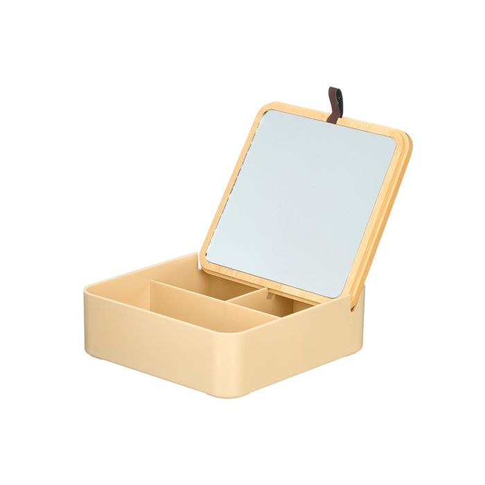 Organizador Plastico Espejo Bambu Beige Berilo 14x5x14cm (Set de 12) 1 Organizador Plastico Espejo Bambu Beige Berilo 14x5x14cm (Set de 12) 1