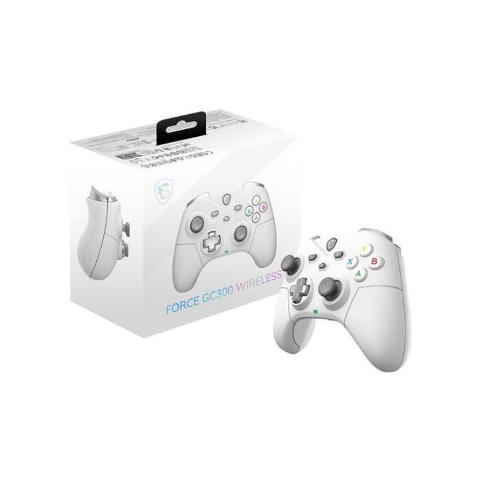 MSI FORCE GC300 WIRELESS Mando Gaming Blanco Bluetooth/USB Compatible con Windows, Android, iOS - S10-43G0230-EC4 3 MSI FORCE GC300 WIRELESS Mando Gaming Blanco Bluetooth/USB Compatible con Windows, Android, iOS - S10-43G0230-EC4 3