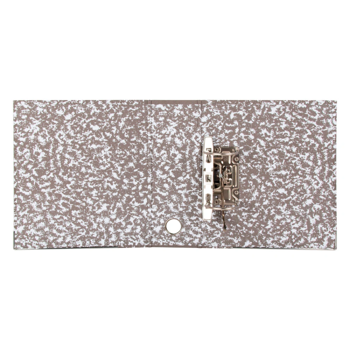 Liderpapel Archivador de Palanca Classic Cuarto Gris Lomo 80mm Cartón Entrecolado Compresor Metálico 3